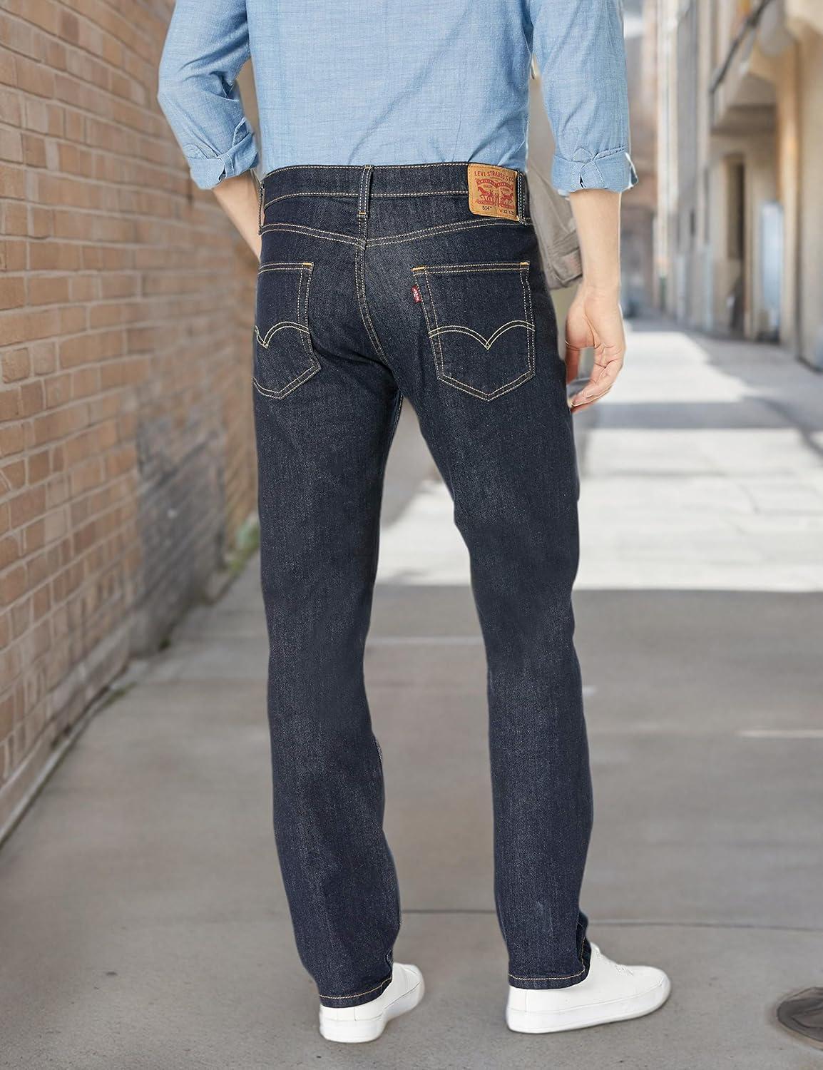 imageLevis Mens 514 Straight Fit Cut Jeans Also available in Big amp TallNew Cleaner Advanced Stretch