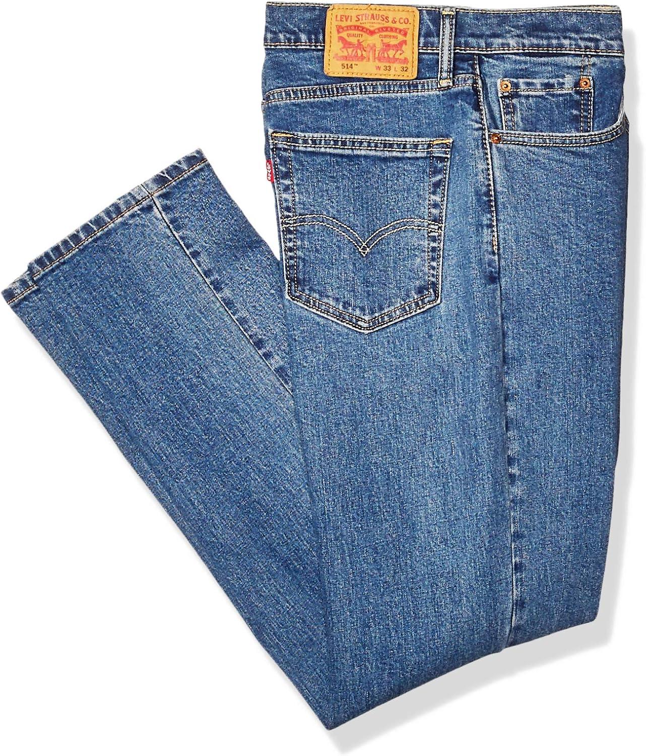 imageLevis Mens 514 Straight Fit Cut Jeans Also available in Big amp TallStonewash Stretch