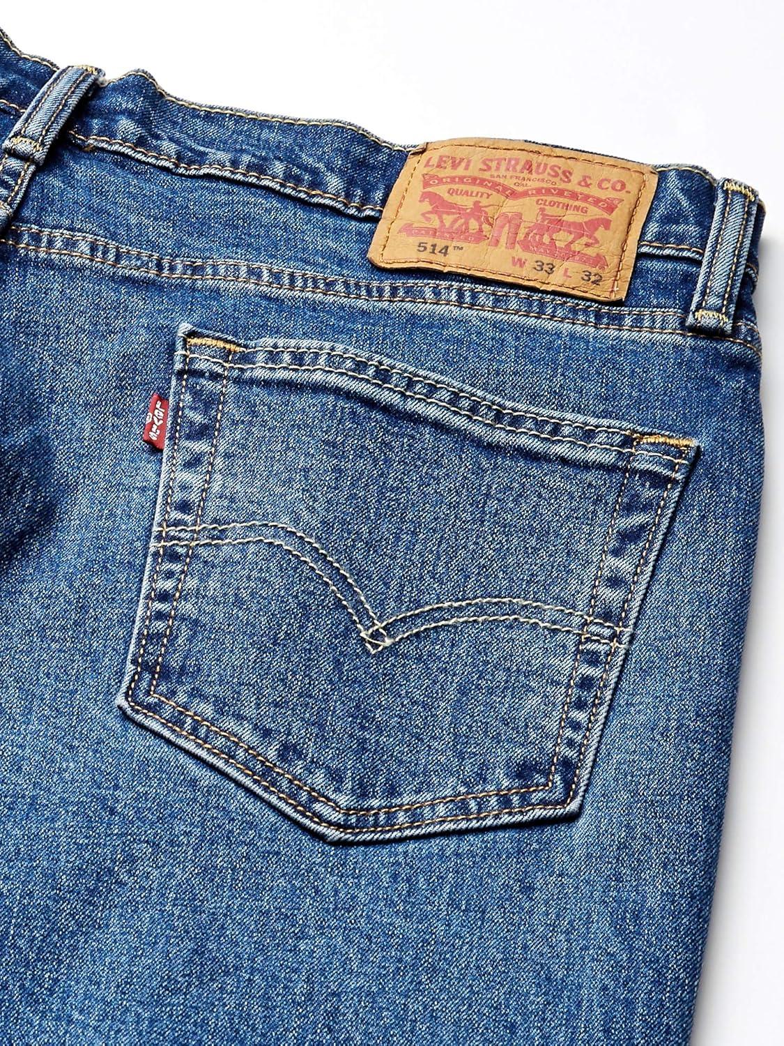 imageLevis Mens 514 Straight Fit Cut Jeans Also available in Big amp TallStonewash Stretch