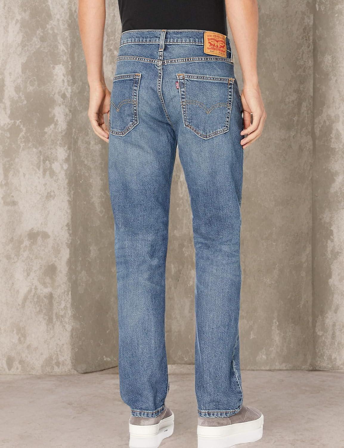 imageLevis Mens 514 Straight Fit Cut Jeans Also available in Big amp TallWalter Stretch