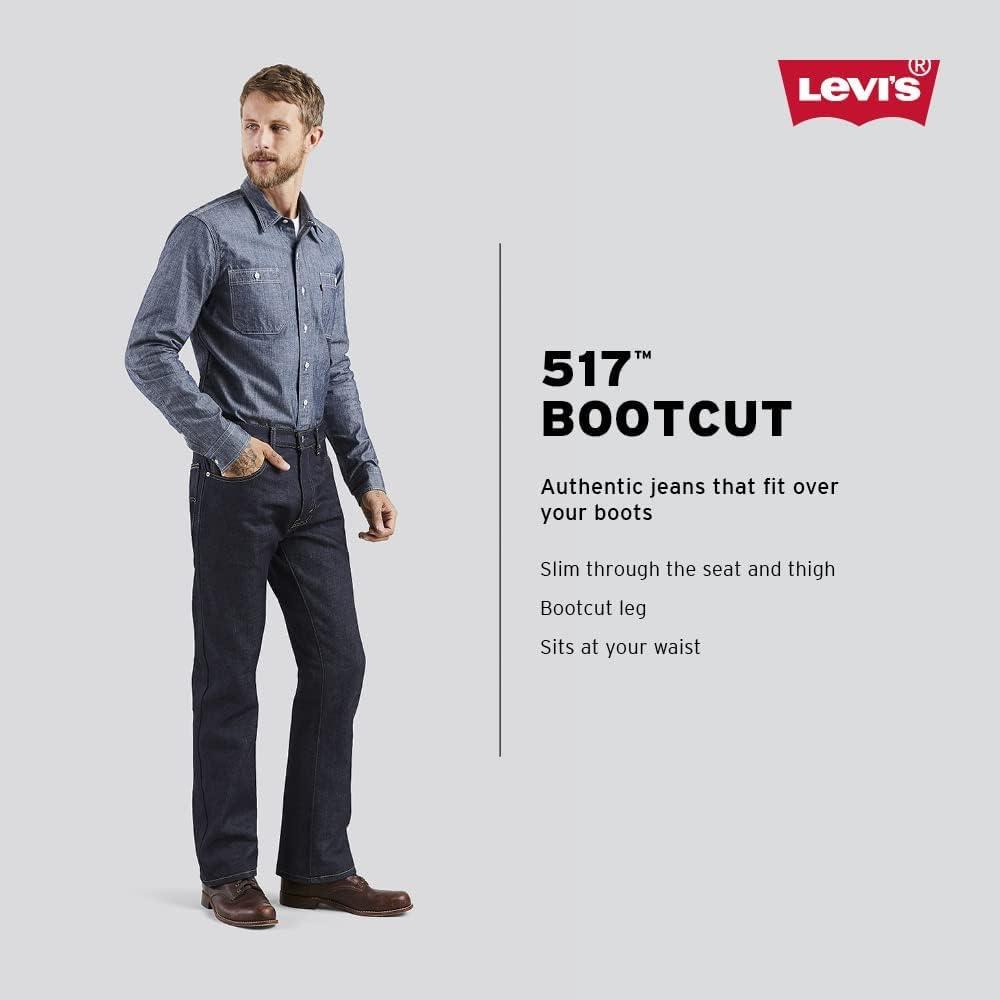 imageLevis Mens 517 Bootcut JeansRinse