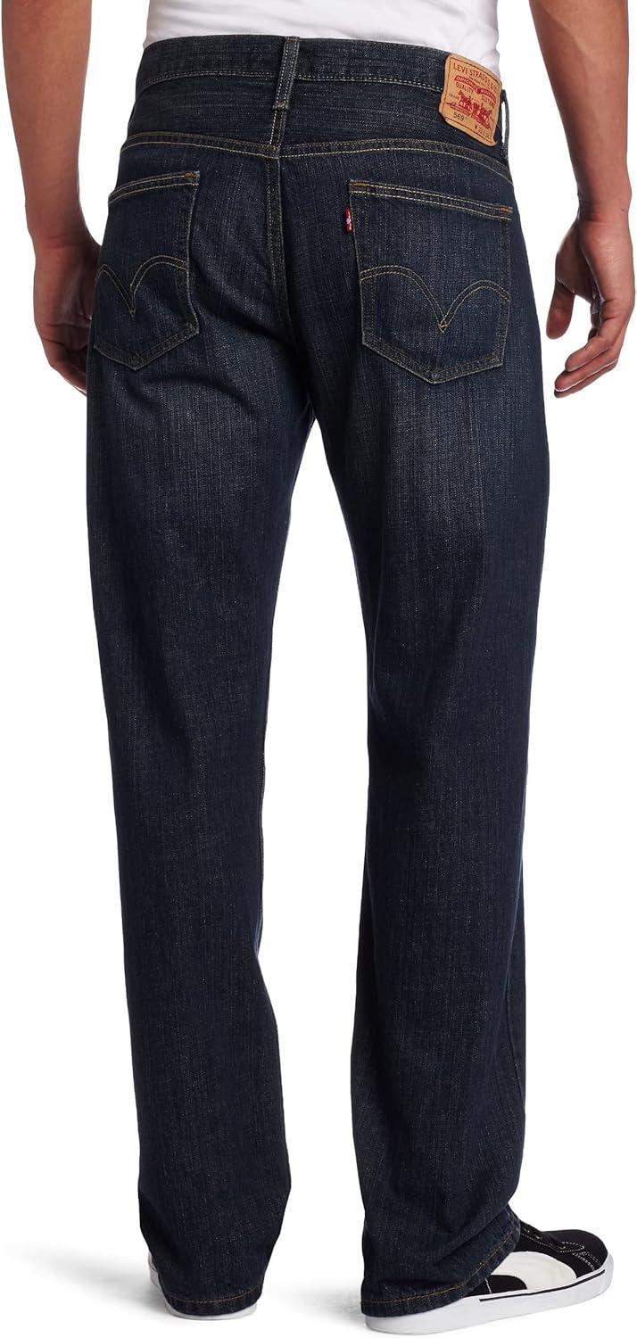 imageLevis Mens 569 Loose Straight Fit JeansDark Chipped