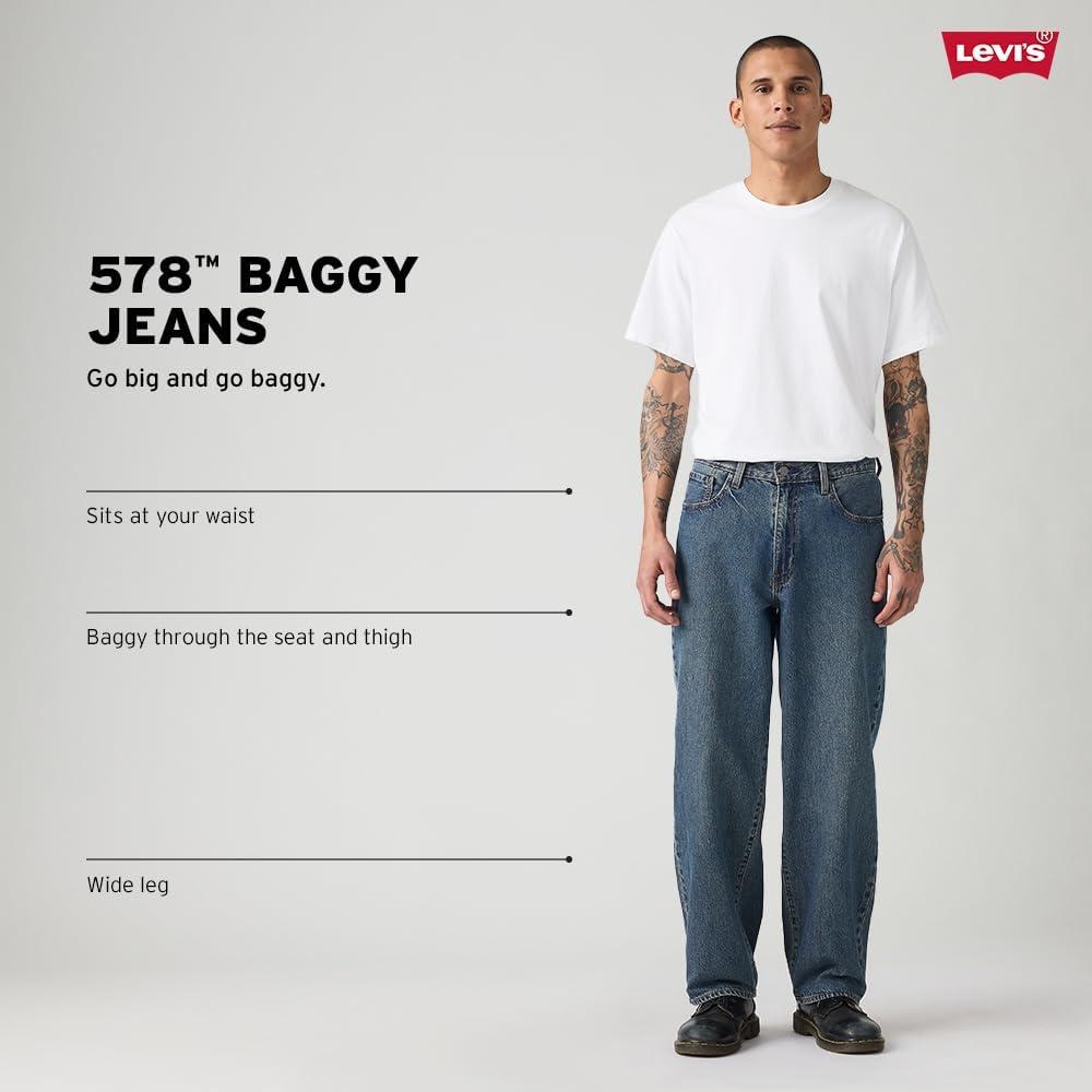 imageLevis Mens 578 Baggy Fit JeanLast Grey of Summer