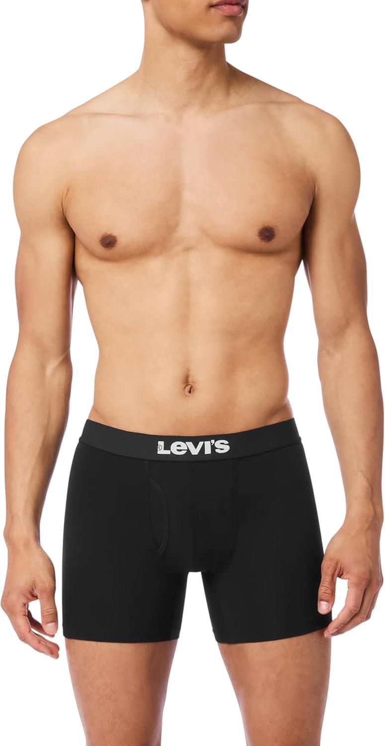 imageLevis Mens 5pack Boxer Brief Soft Cotton Tagfree Breathable ComfortRedBlackYellow Combo