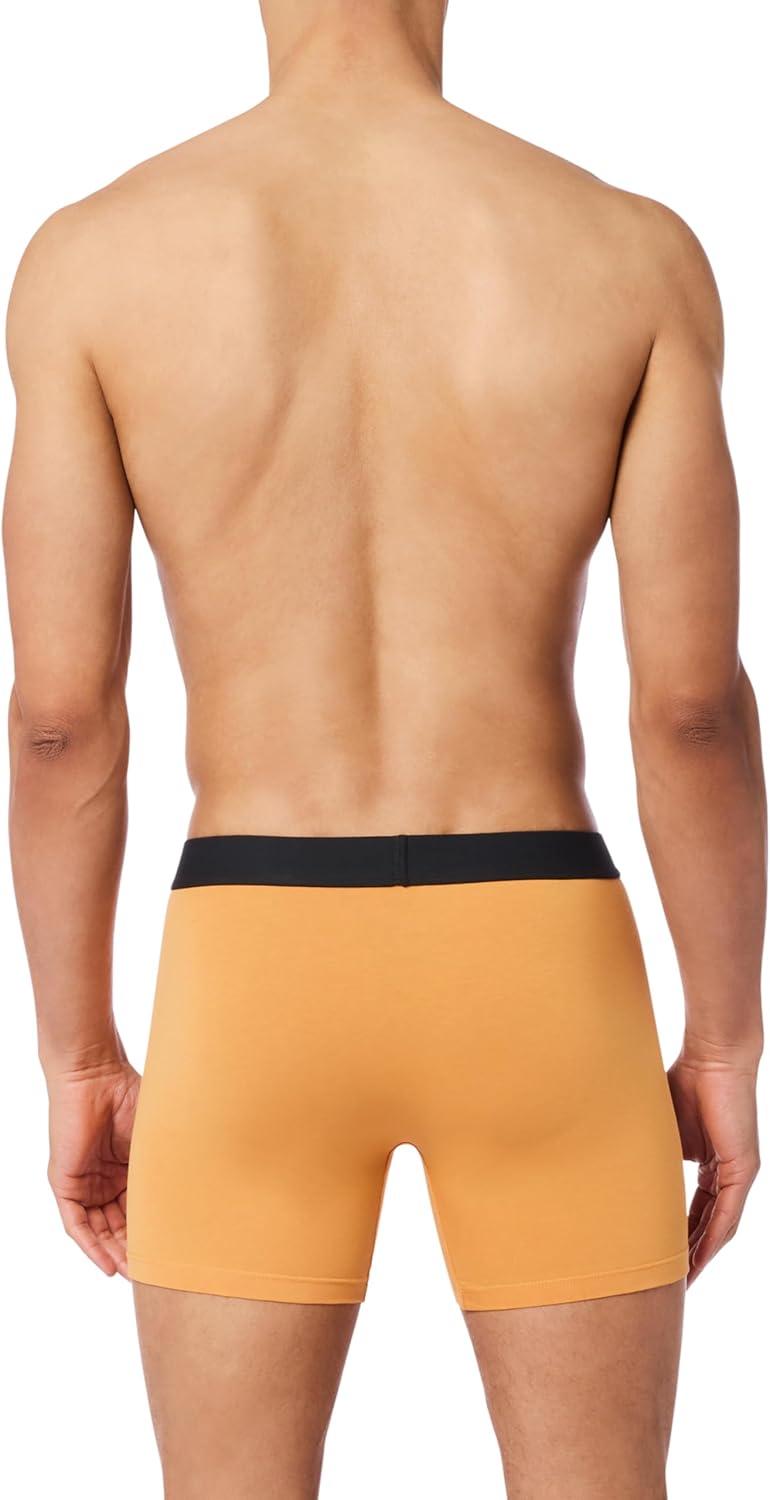 imageLevis Mens 5pack Boxer Brief Soft Cotton Tagfree Breathable ComfortRedBlackYellow Combo