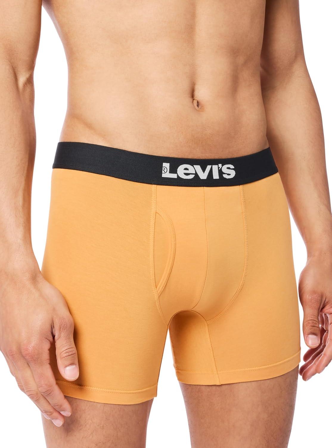 imageLevis Mens 5pack Boxer Brief Soft Cotton Tagfree Breathable ComfortRedBlackYellow Combo