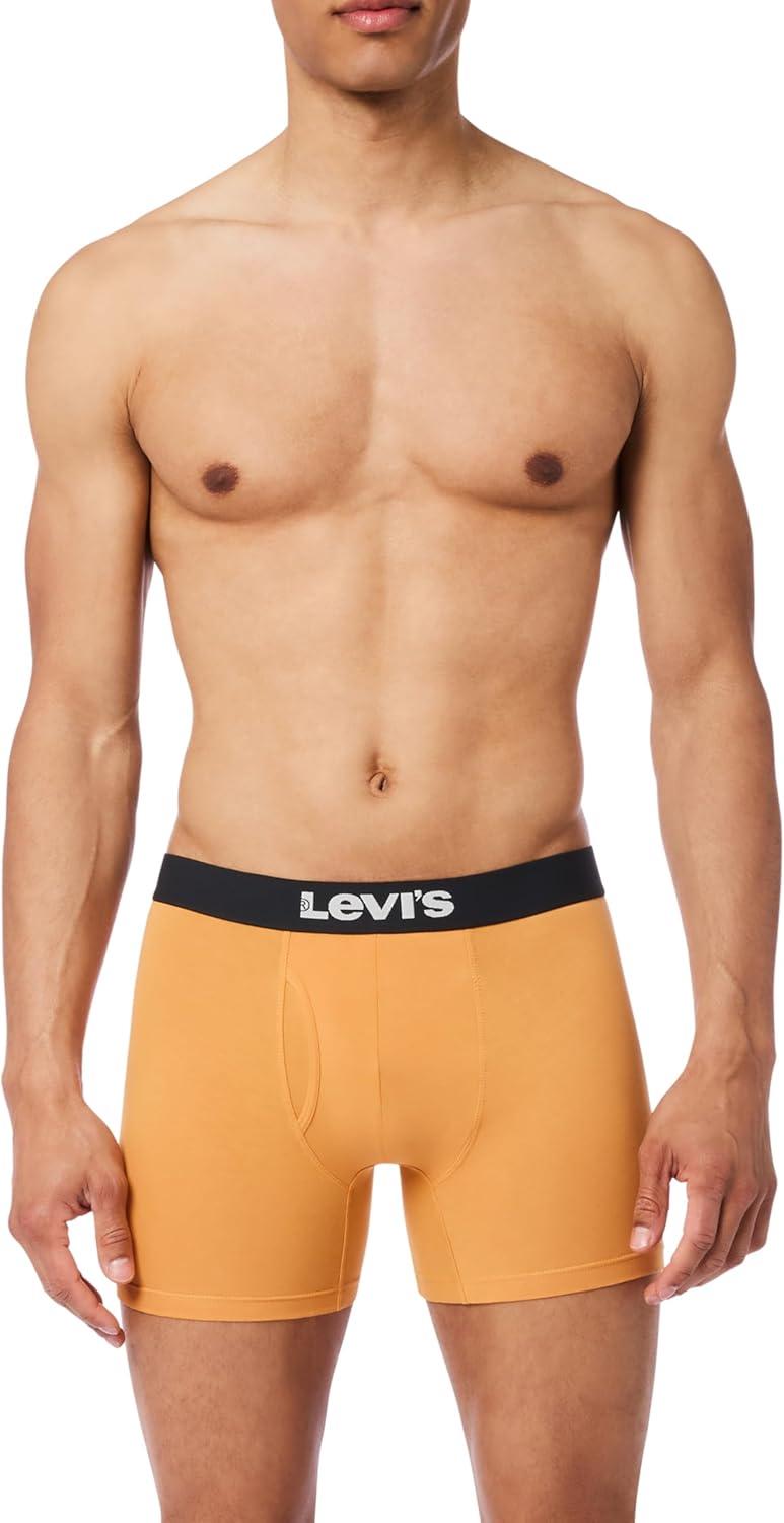 imageLevis Mens 5pack Boxer Brief Soft Cotton Tagfree Breathable ComfortRedBlackYellow Combo