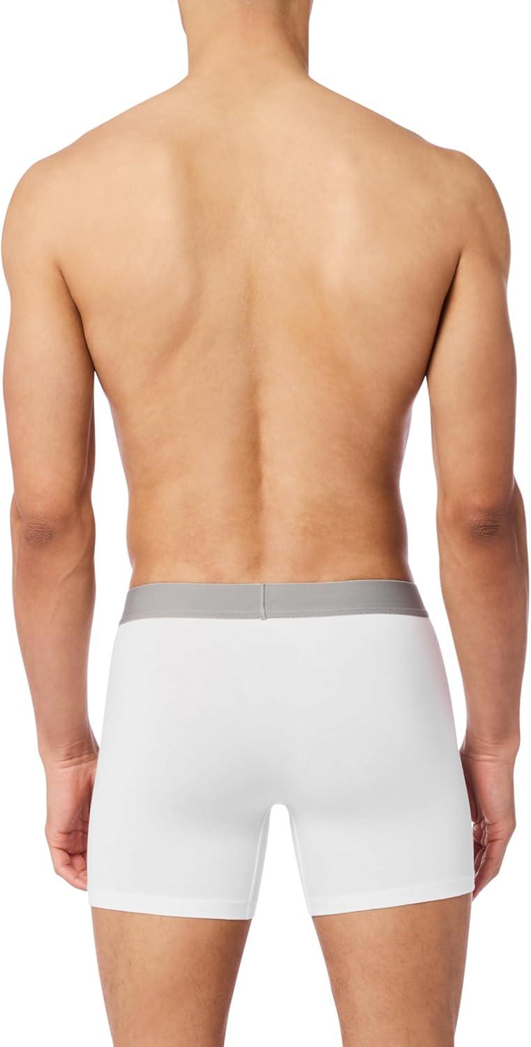 imageLevis Mens 5pack Boxer Brief Soft Cotton Tagfree Breathable ComfortWhite Combo