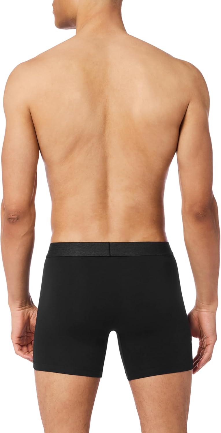 imageLevis Mens 5pack Boxer Brief With Melange Waistband Soft Cotton Tagfree Breathable ComfortBlack Combo