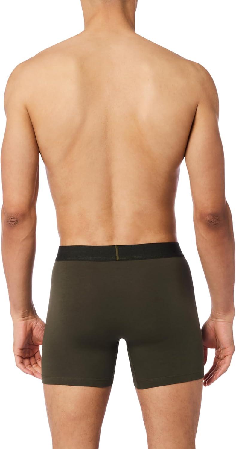 imageLevis Mens 5pack Boxer Brief With Melange Waistband Soft Cotton Tagfree Breathable ComfortBlackGreen Combo