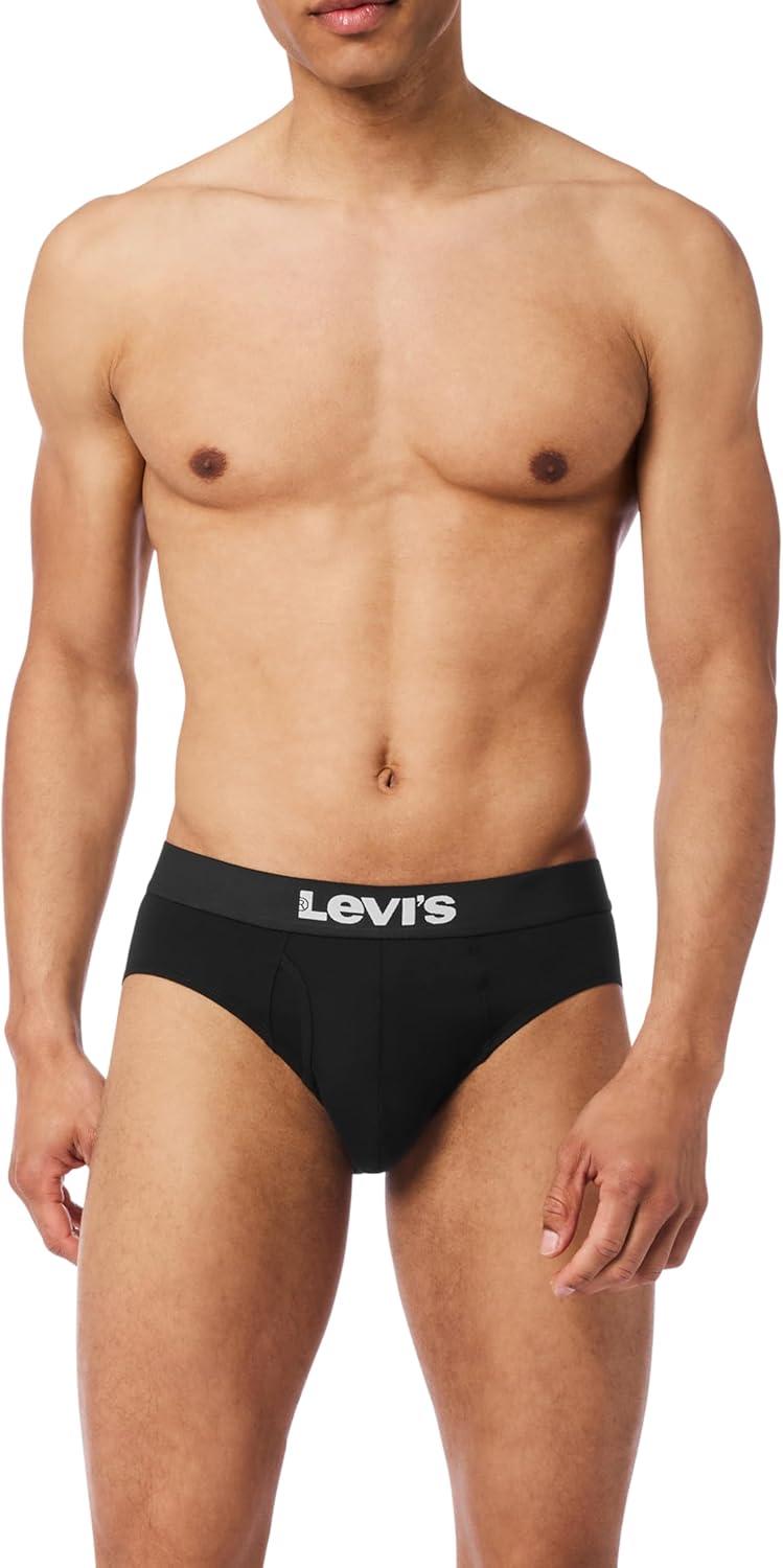 imageLevis Mens 5pack Brief Soft Cotton Tagfree Breathable ComfortBlack Combo