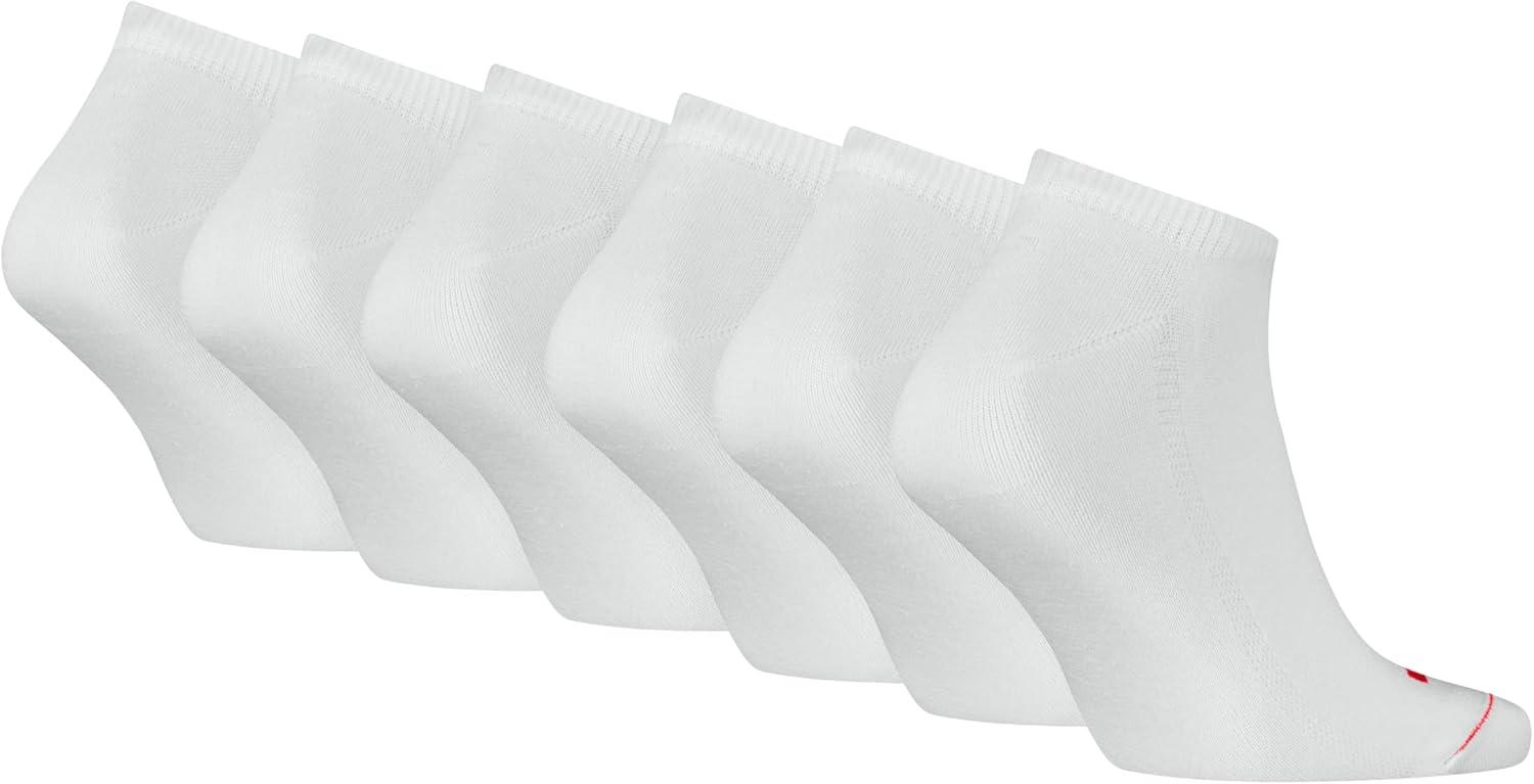 imageLevis Mens 6pack Low Cut Socks Lightweight Arch Support amp Mesh VentilationWhiteGlacier GrayRed