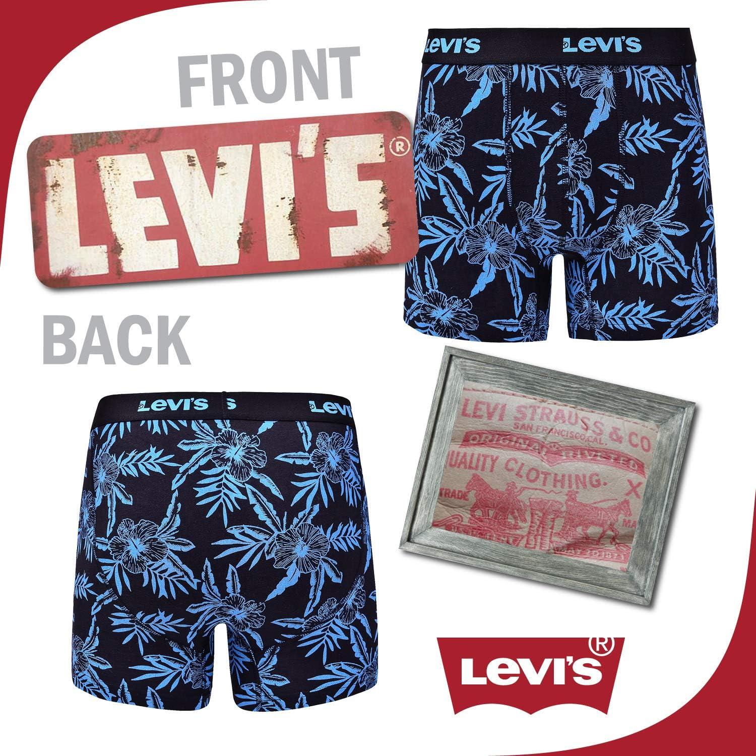 imageLevis Mens Boxer Briefs Breathable Stretch Underwear 4 PackBlue Hib
