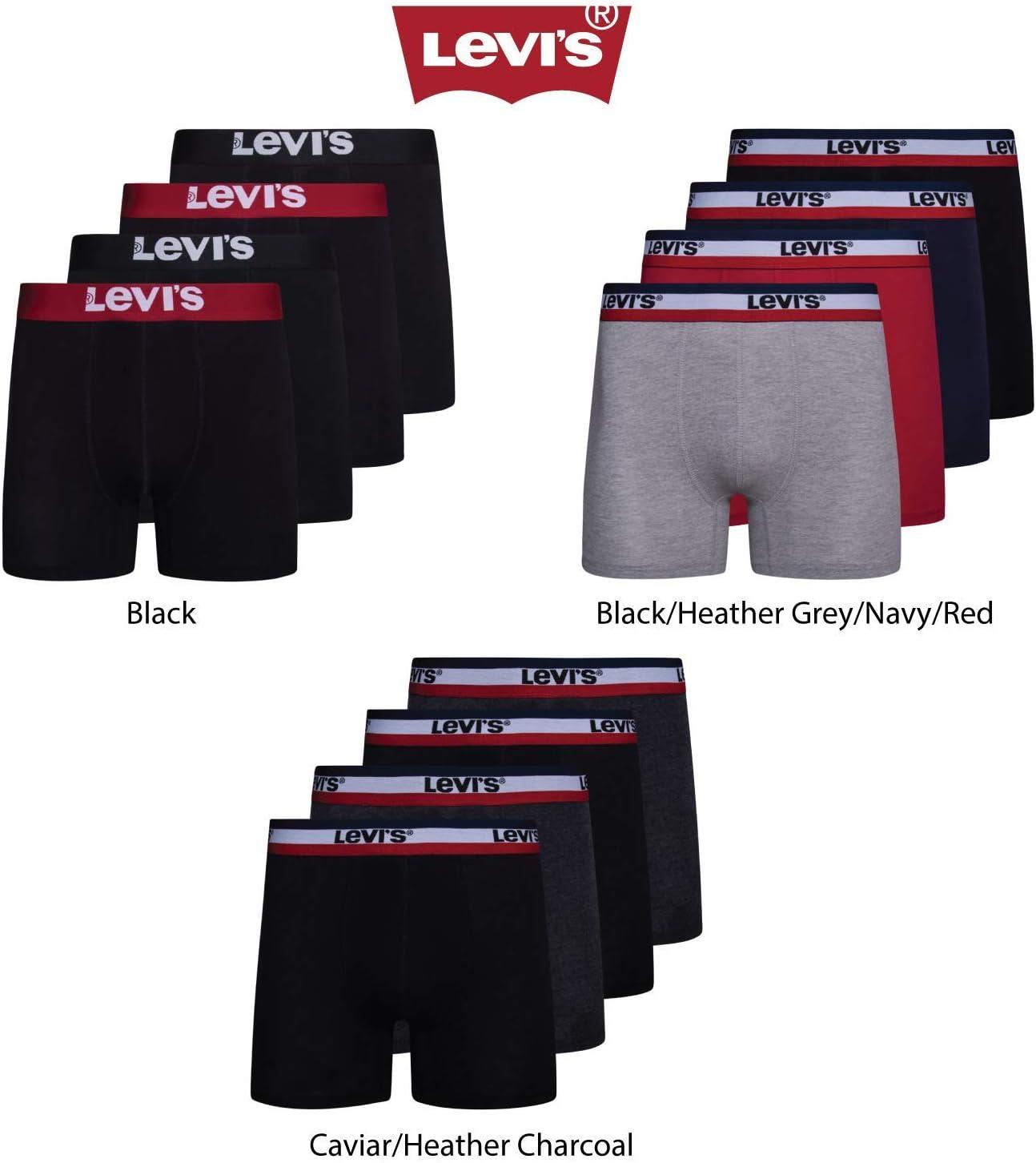 imageLevis Mens Boxer Briefs Breathable Stretch Underwear 4 PackBlue Hib