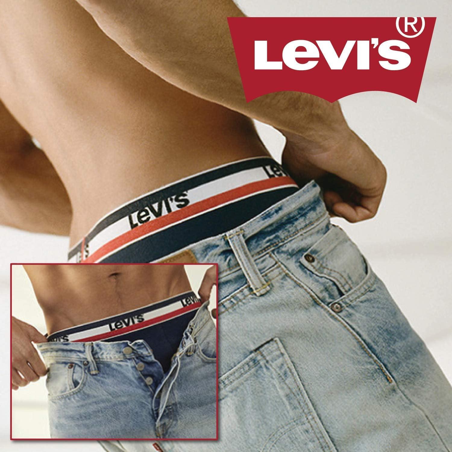 imageLevis Mens Boxer Briefs Breathable Stretch Underwear 4 PackBlue Hib