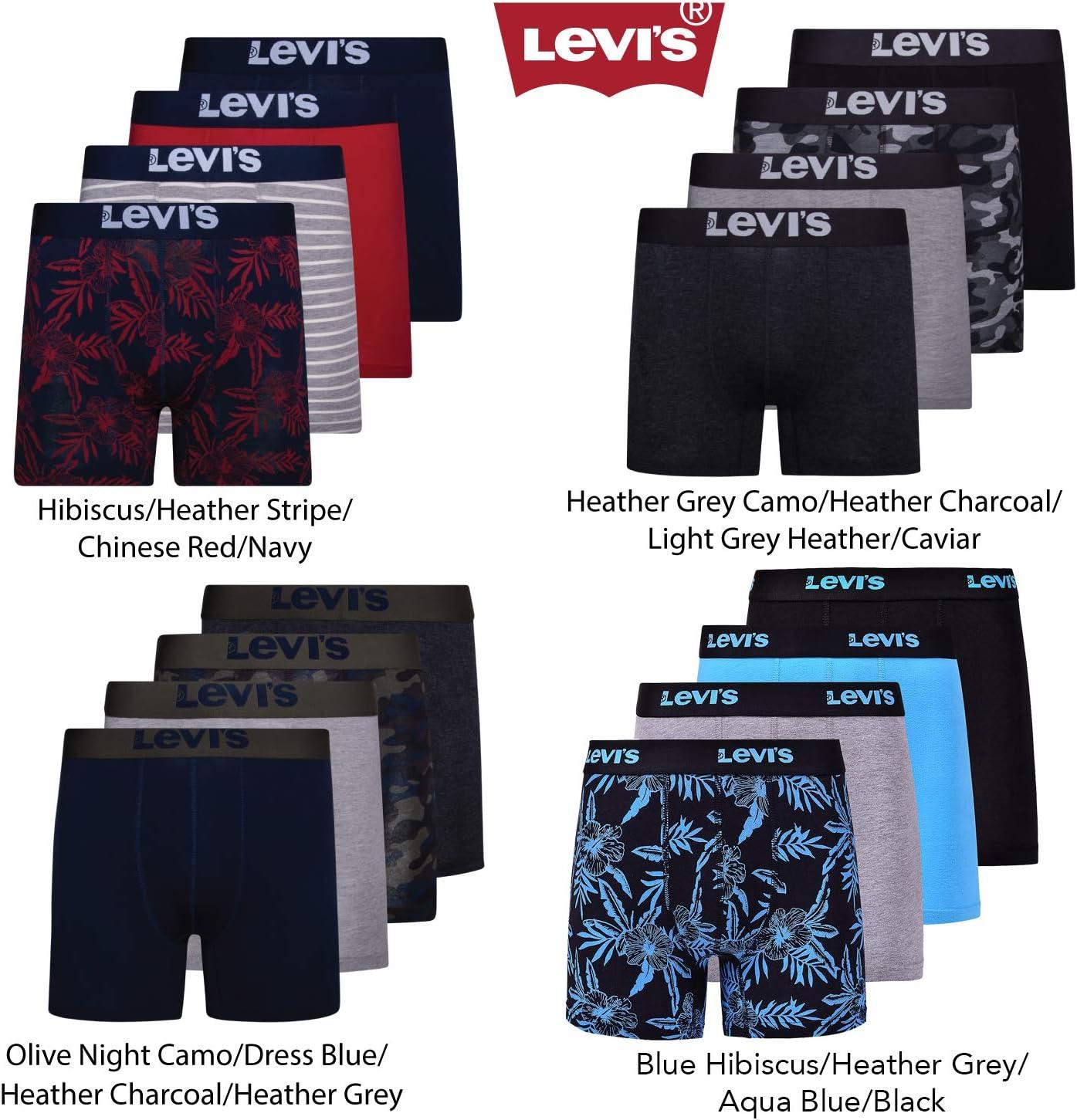 imageLevis Mens Boxer Briefs Breathable Stretch Underwear 4 PackBlue Hib