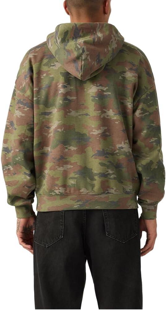 imageLevis Mens Boxy Full Zip HoddieNew Ombre Camo Multi Camo