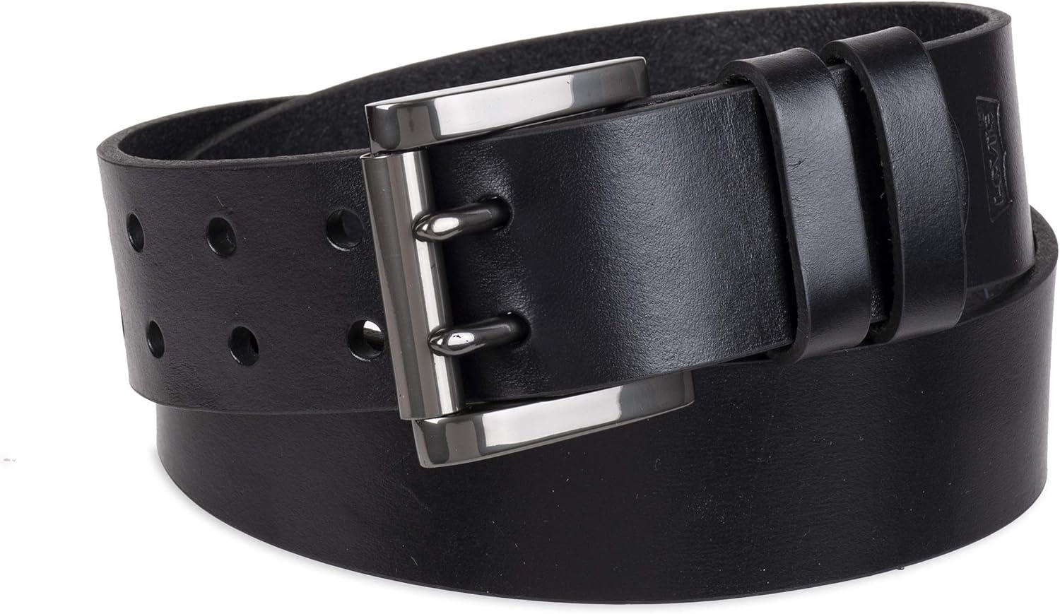 imageLevis Mens Casual Everyday Jean Belt with Double Prong BuckleBlack