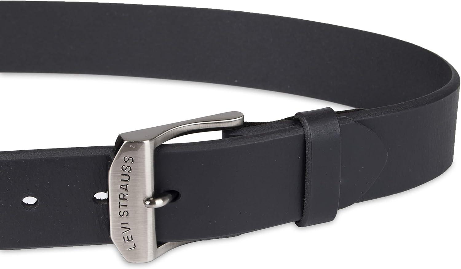 imageLevis Mens Casual Leather Belt Classic Strap for Jeans amp Everyday WearBlack Benito