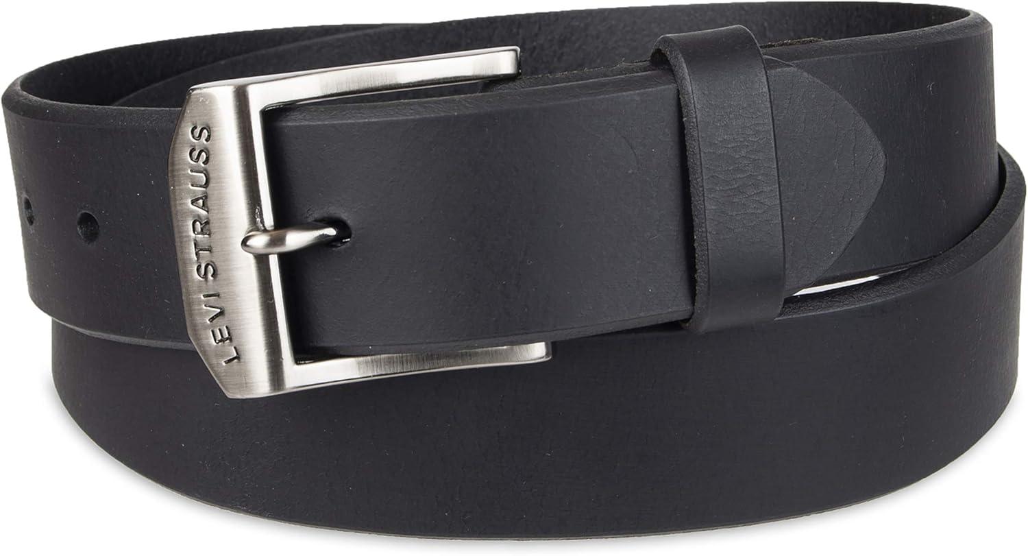 imageLevis Mens Casual Leather Belt Classic Strap for Jeans amp Everyday WearBlack Benito