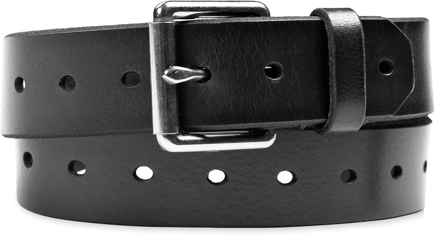 imageLevis Mens Casual Leather Belt Classic Strap for Jeans amp Everyday WearBlack Perforate