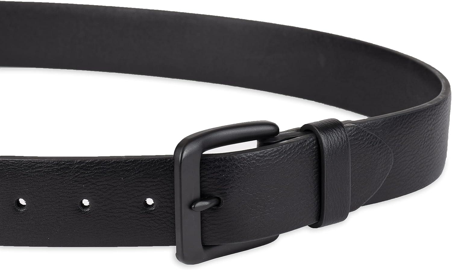 imageLevis Mens Casual Leather Belt Classic Strap for Jeans amp Everyday WearBlack Stretch