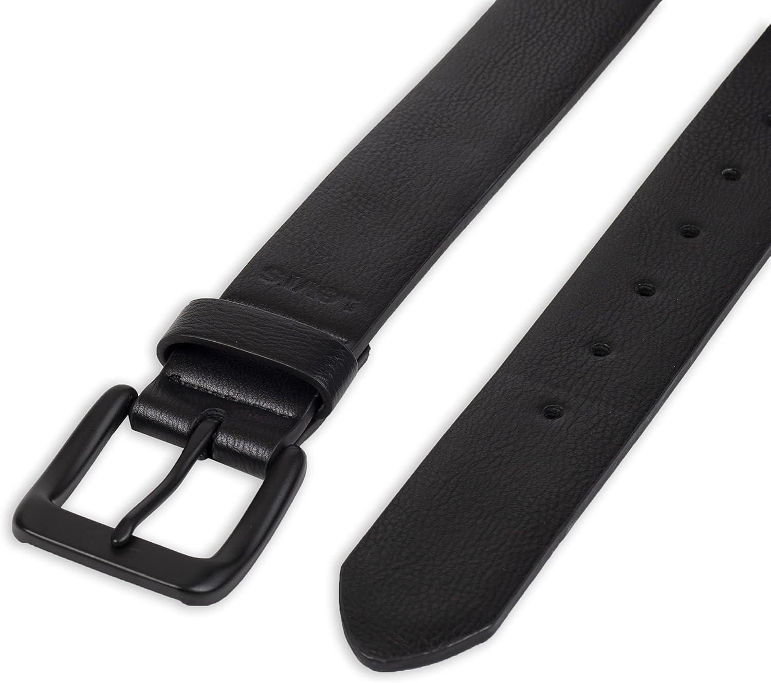 imageLevis Mens Casual Leather Belt Classic Strap for Jeans amp Everyday WearBlack Stretch