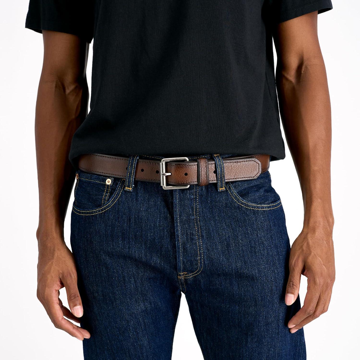 imageLevis Mens Casual Leather Belt Classic Strap for Jeans amp Everyday WearBrown