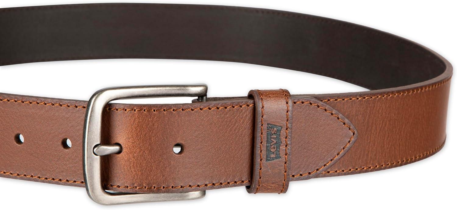 imageLevis Mens Casual Leather Belt Classic Strap for Jeans amp Everyday WearMinimal Tan