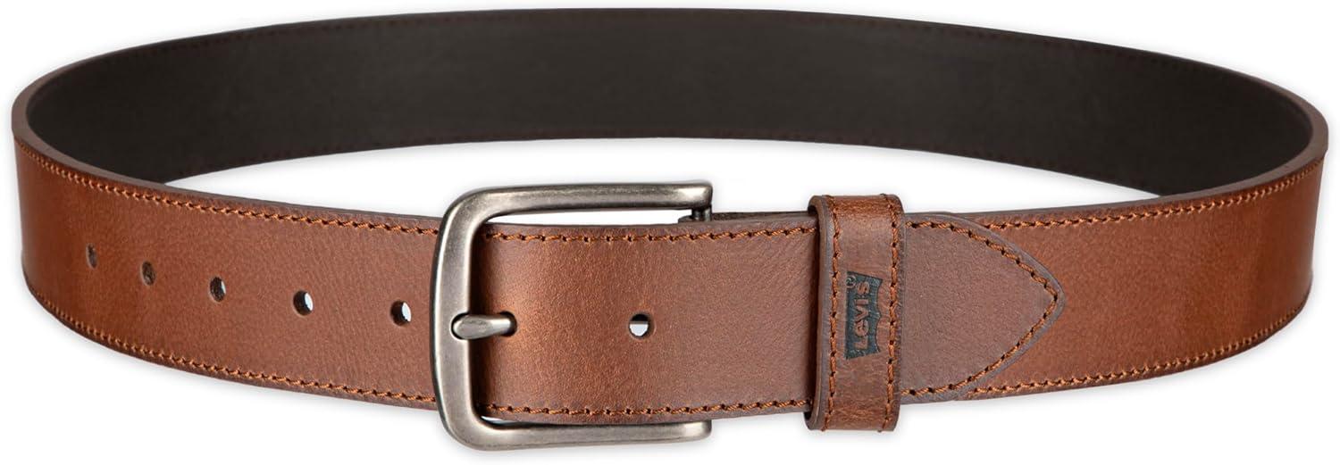 imageLevis Mens Casual Leather Belt Classic Strap for Jeans amp Everyday WearMinimal Tan