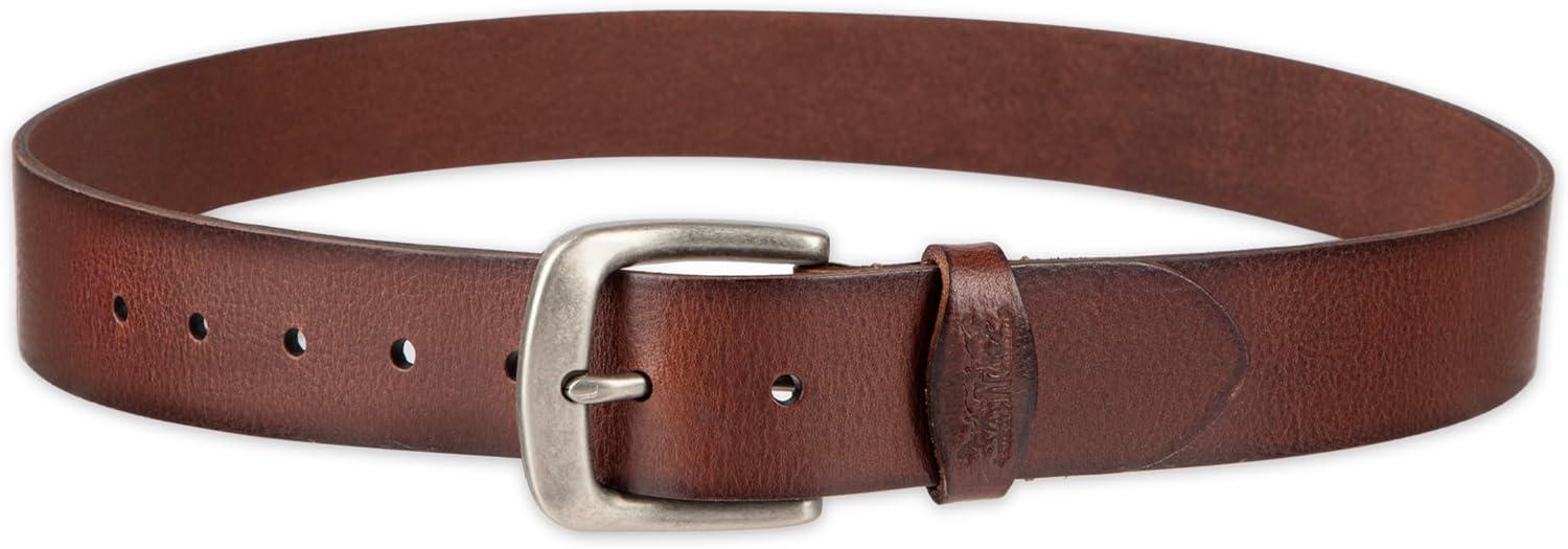 imageLevis Mens Casual Leather Belt Classic Strap for Jeans amp Everyday WearTan Burnish