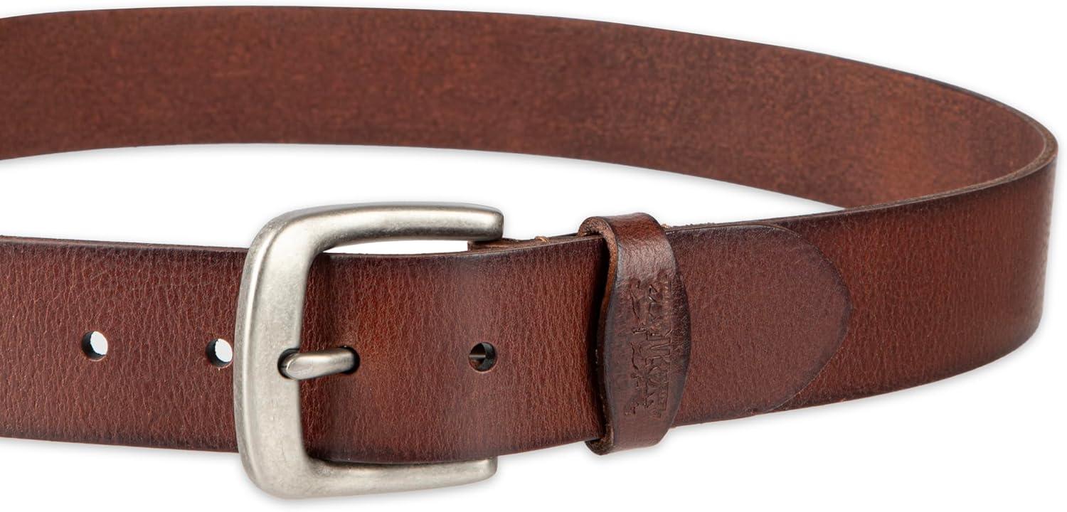imageLevis Mens Casual Leather Belt Classic Strap for Jeans amp Everyday WearTan Burnish