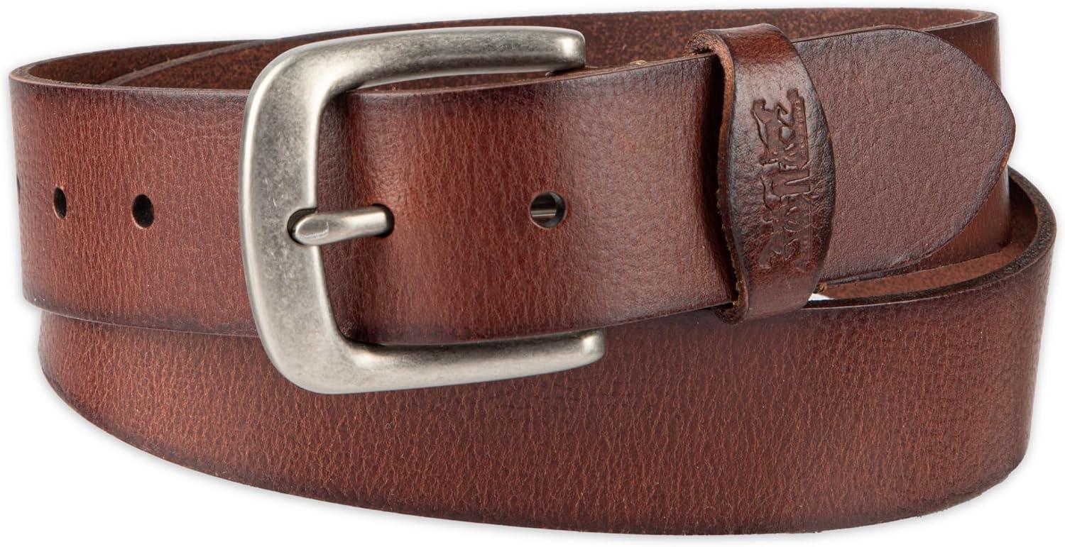 imageLevis Mens Casual Leather Belt Classic Strap for Jeans amp Everyday WearTan Burnish