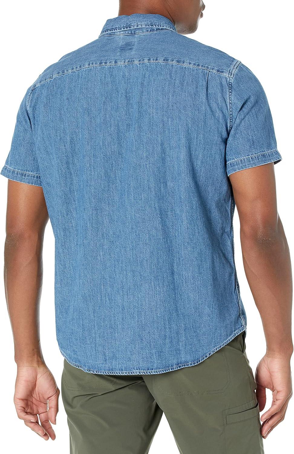 imageLevis Mens Classic 1 Pocket Short Sleeve Button Up Shirt Also Available in BigFranklin Stonewash