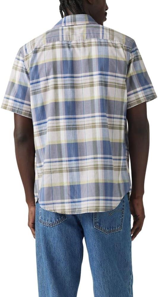 imageLevis Mens Classic 1 Pocket Short Sleeve Button Up Shirt Also Available in BigKeith Plaid Bright White