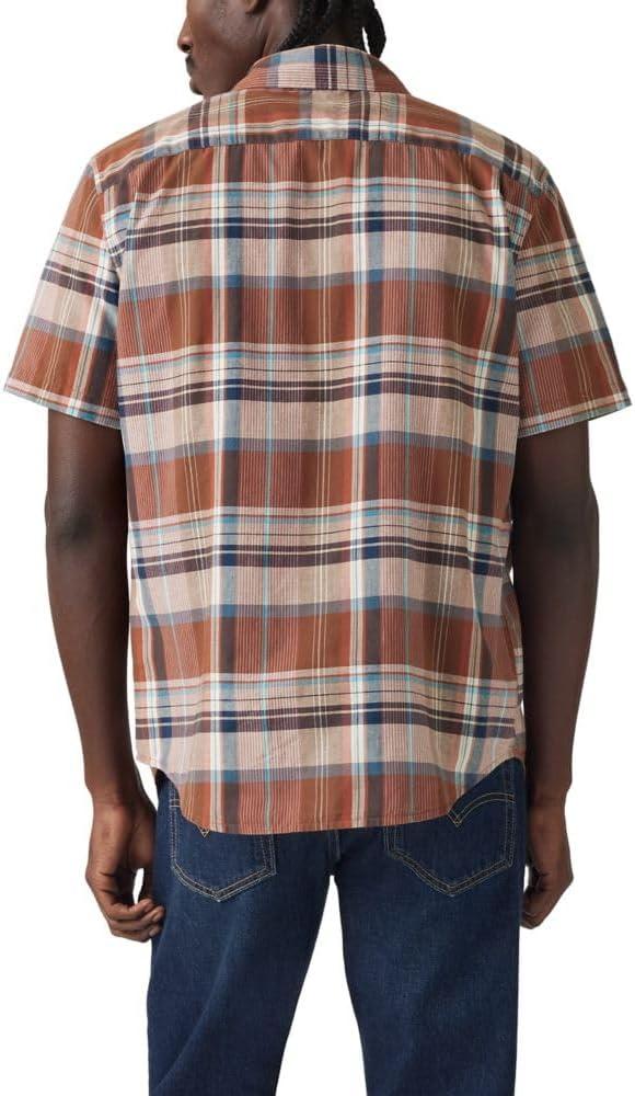 imageLevis Mens Classic 1 Pocket Short Sleeve Button Up Shirt Also Available in BigKeith Plaid Egret