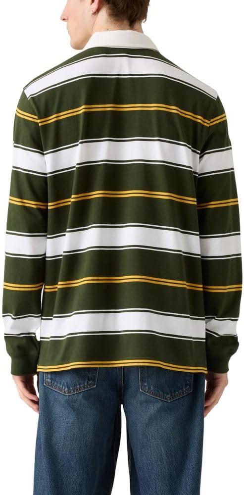imageLevis Mens Classic Long Sleeve Rugby ShirtHolden Stripe Mineral Yellow