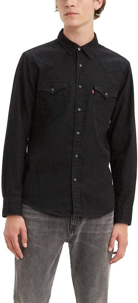 imageLevis Mens Classic Western Shirt Also Available in Big amp TallBlack Rinse