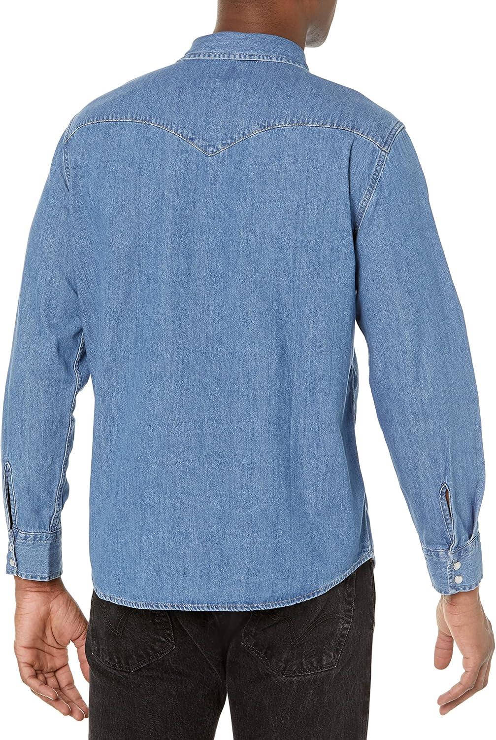 imageLevis Mens Classic Western Shirt Also Available in Big amp TallFranklin Stone Wash
