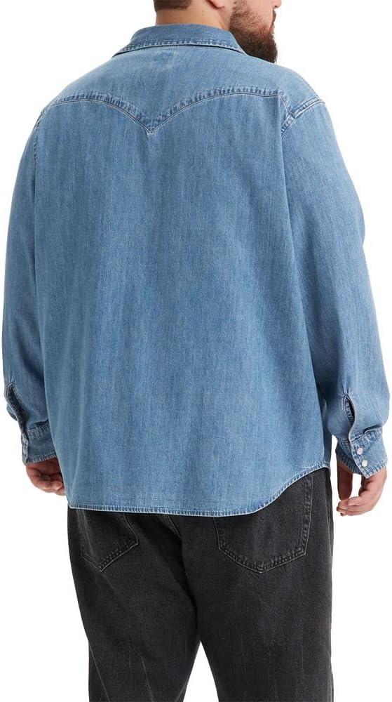 imageLevis Mens Classic Western Shirt Also Available in Big amp TallFranklin Stone Wash