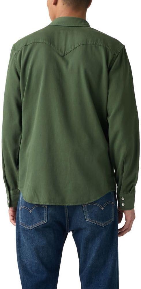 imageLevis Mens Classic Western Shirt Also Available in Big amp TallGreenwich Non Stretch