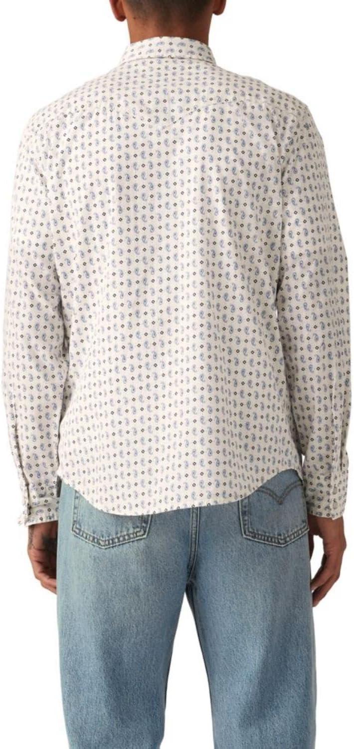 imageLevis Mens Classic Western Shirt Also Available in Big amp TallMilo Paisley Geo Egret