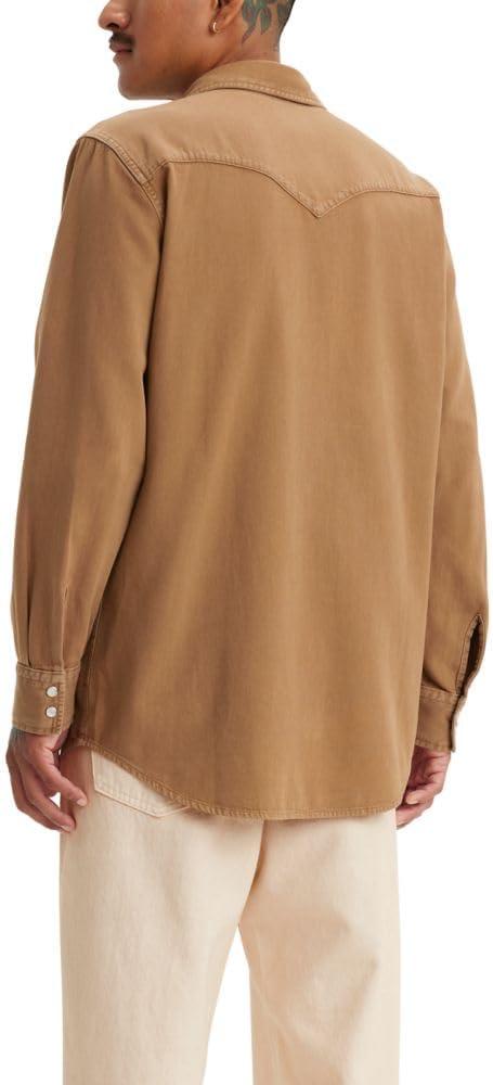 imageLevis Mens Classic Western Shirt Also Available in Big amp TallNew Angler Otter Overdye