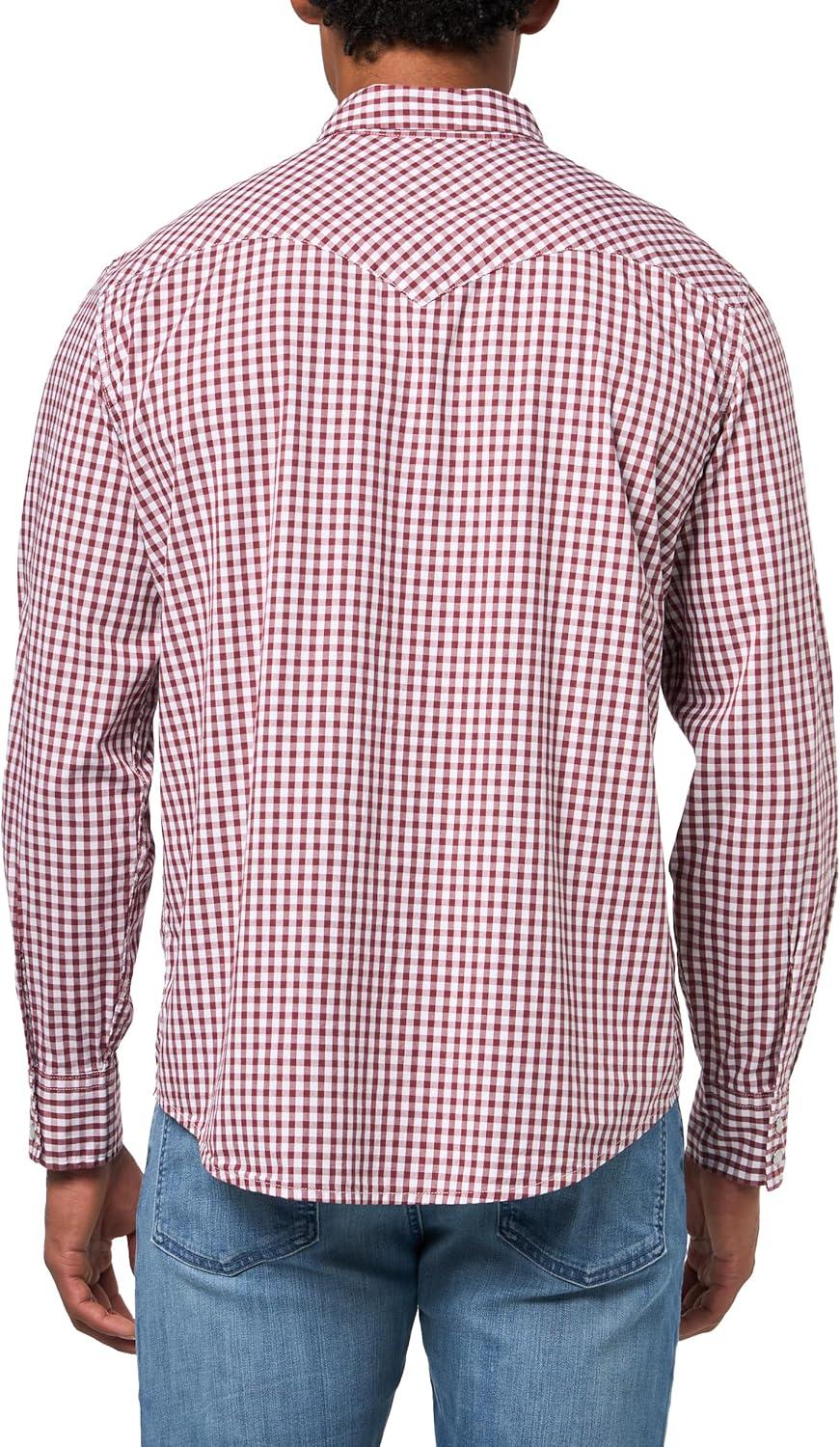 imageLevis Mens Classic Western Shirt Also Available in Big amp TallNew Filip Plaid Oxblood