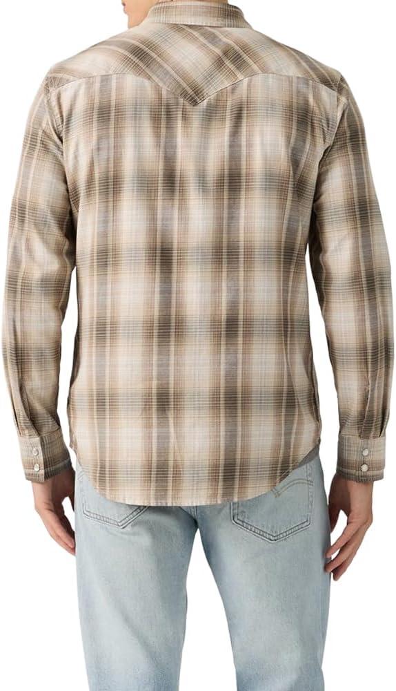 imageLevis Mens Classic Western Shirt Also Available in Big amp TallNew Floyd Plaid White Pepper