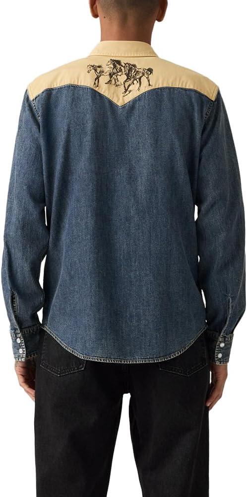 imageLevis Mens Classic Western Shirt Also Available in Big amp TallNew Harlem Rodeo