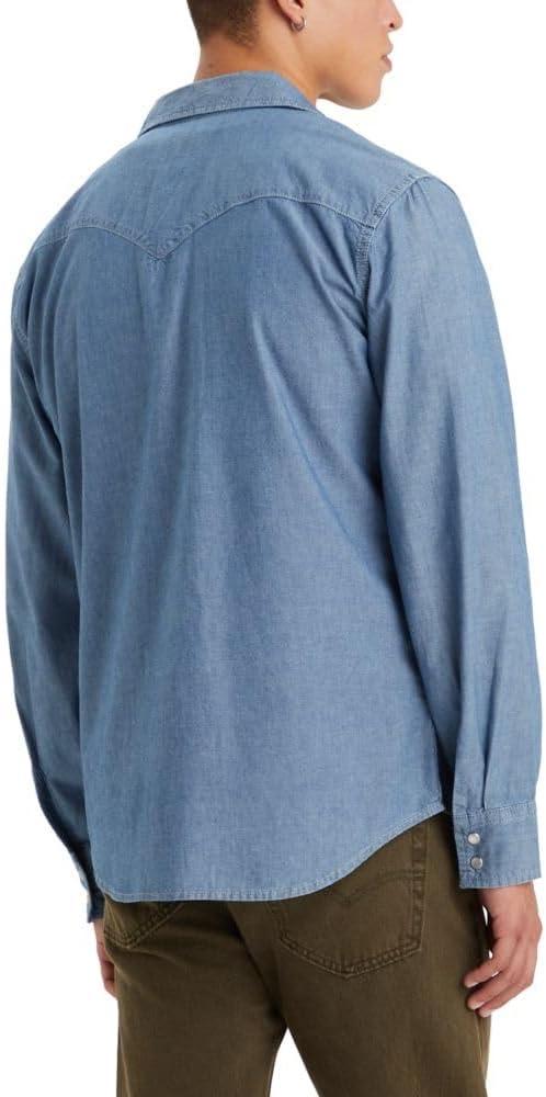 imageLevis Mens Classic Western Shirt Also Available in Big amp TallNew Ivy Mid Chambray