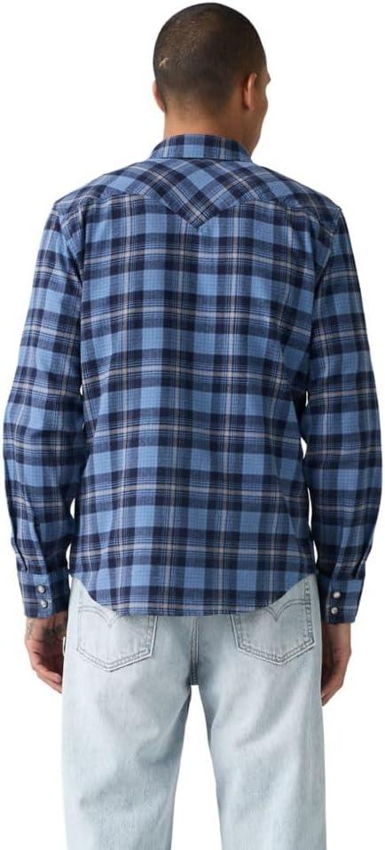 imageLevis Mens Classic Western Shirt Also Available in Big amp TallNew Niklas Plaid Quiet Harbor Non Stretch