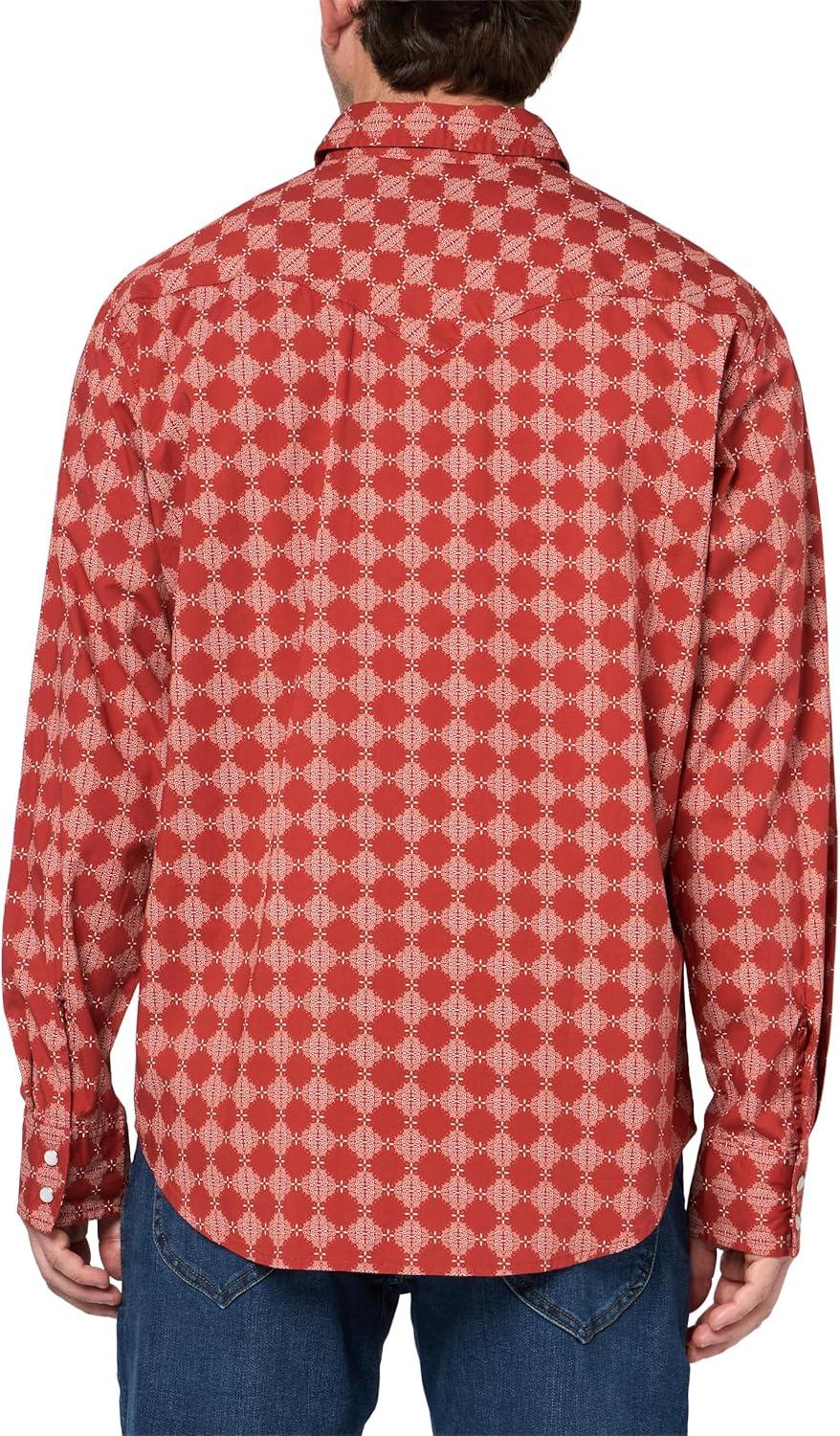 imageLevis Mens Classic Western Shirt Also Available in Big amp TallNew Reflect Geo Bossa Nova Red