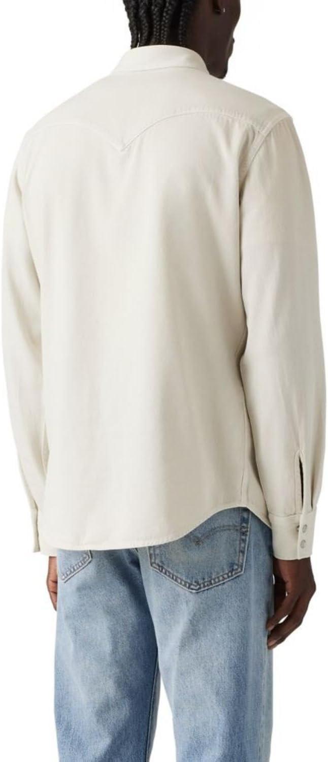 imageLevis Mens Classic Western Shirt Also Available in Big amp TallStereo Silver Birch Garment Dye